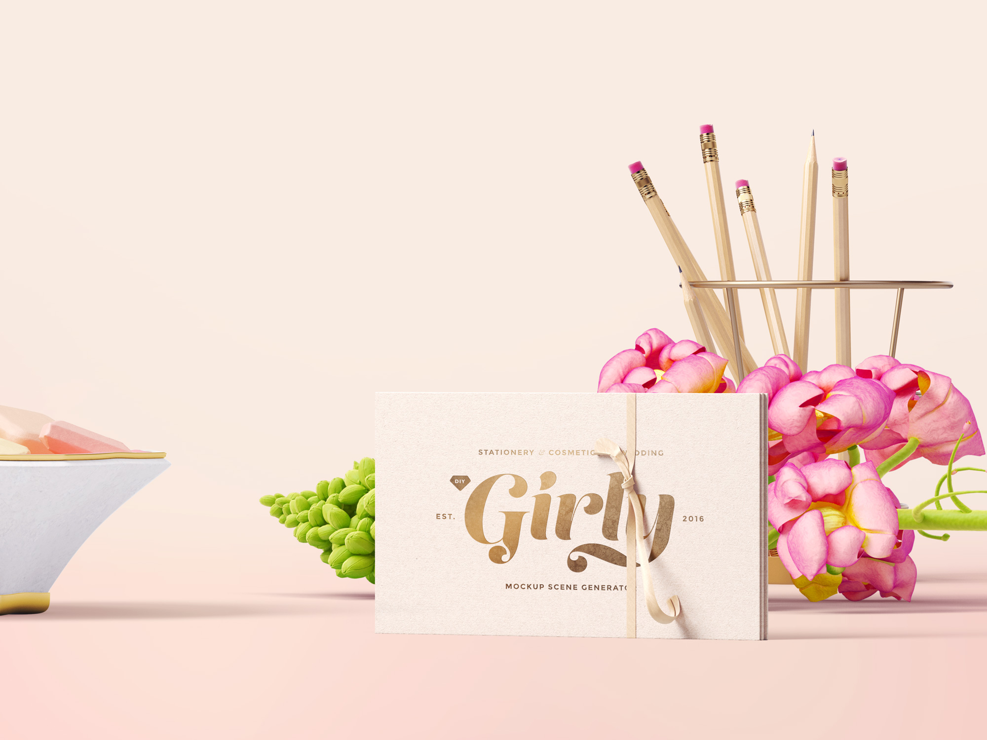 Three Girly Branding Mockups