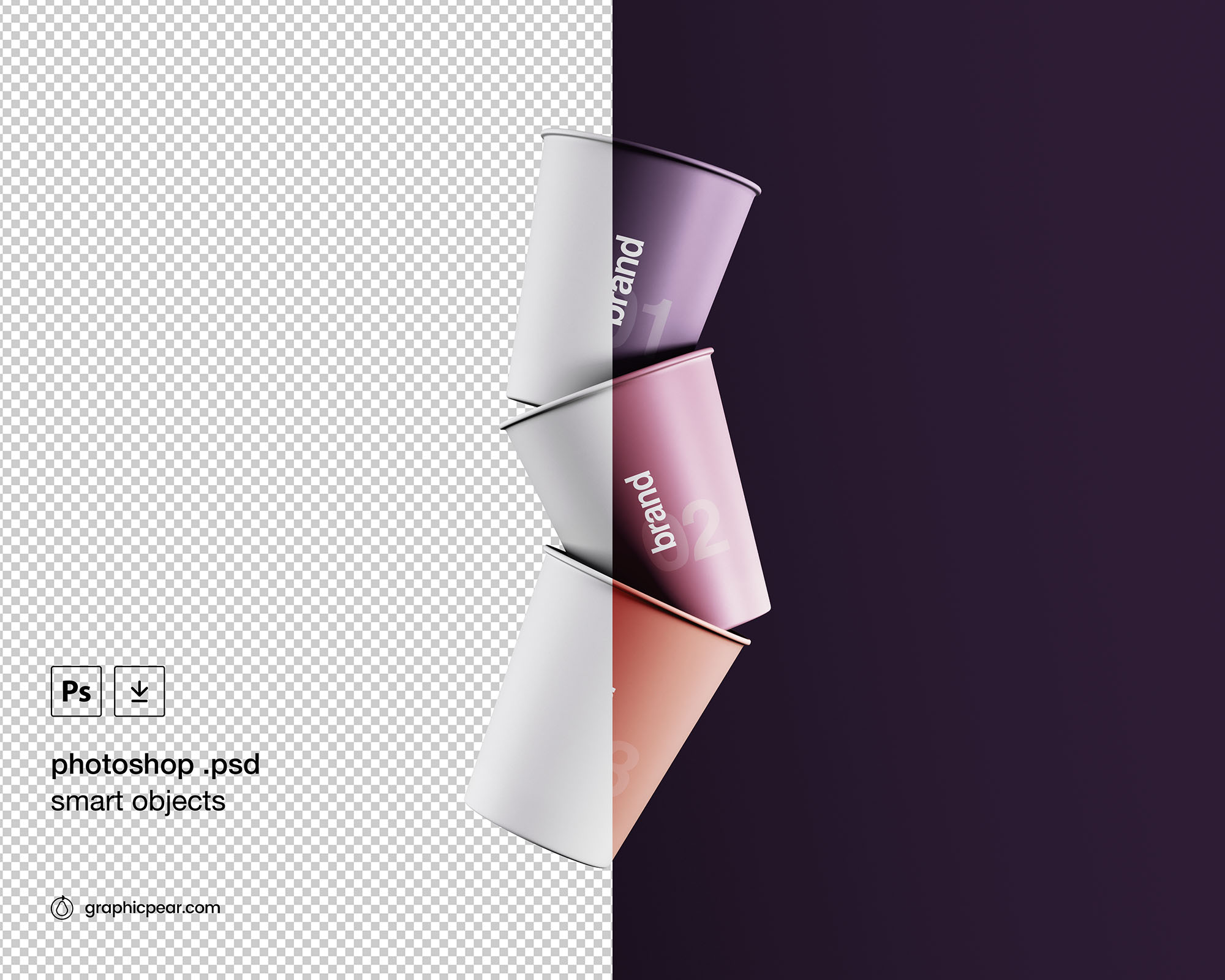 Paper Cups Mockup