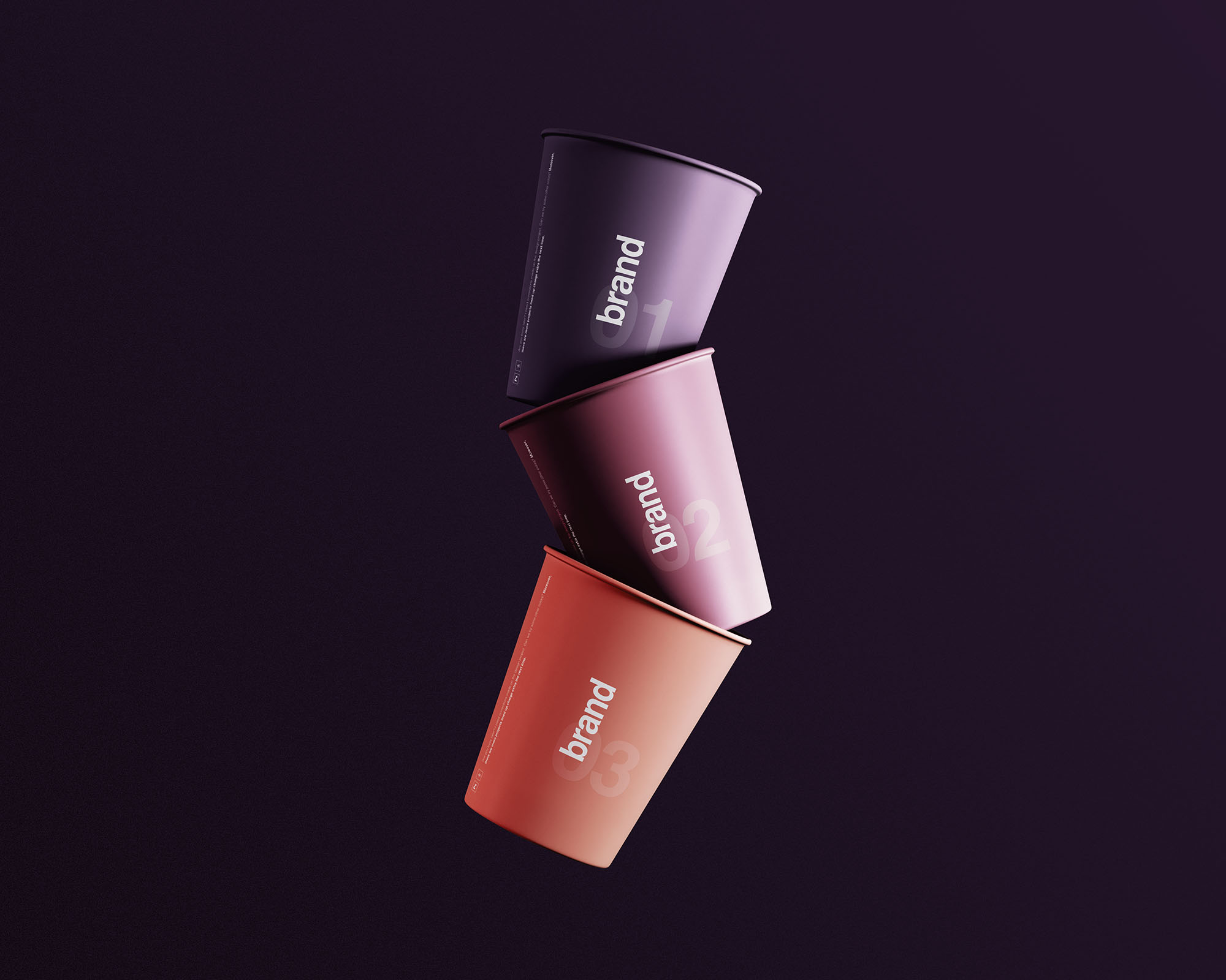 Paper Cups Mockup