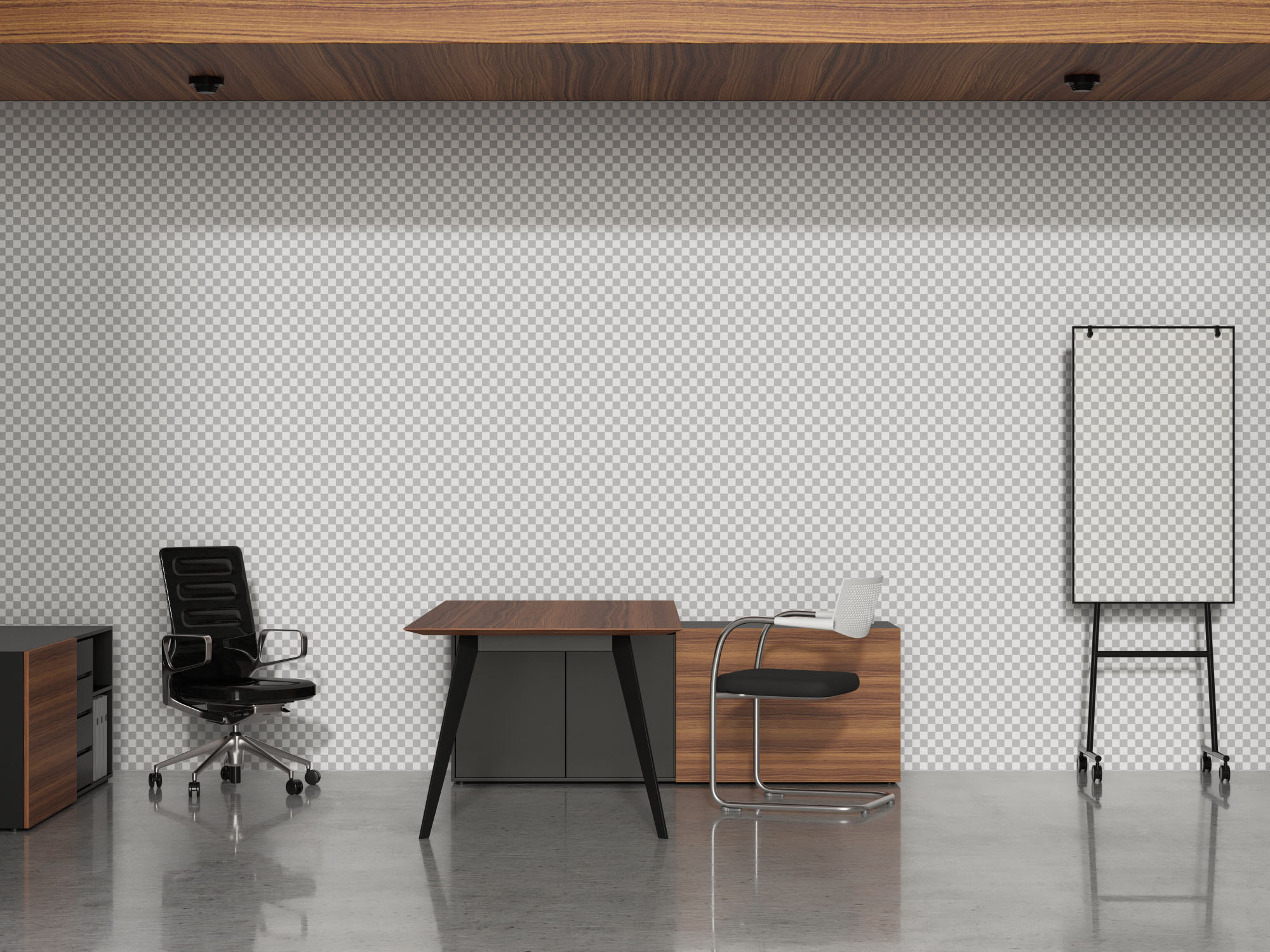 Office Branding Mockup - Transparent