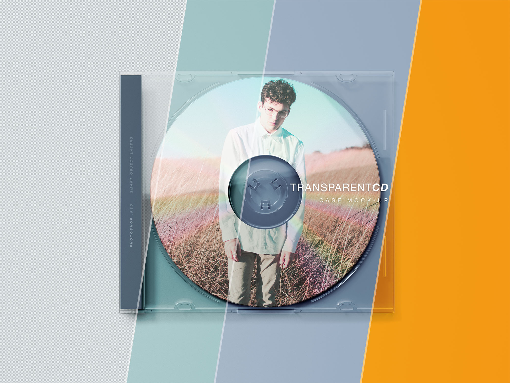Transparent CD Case Mockup