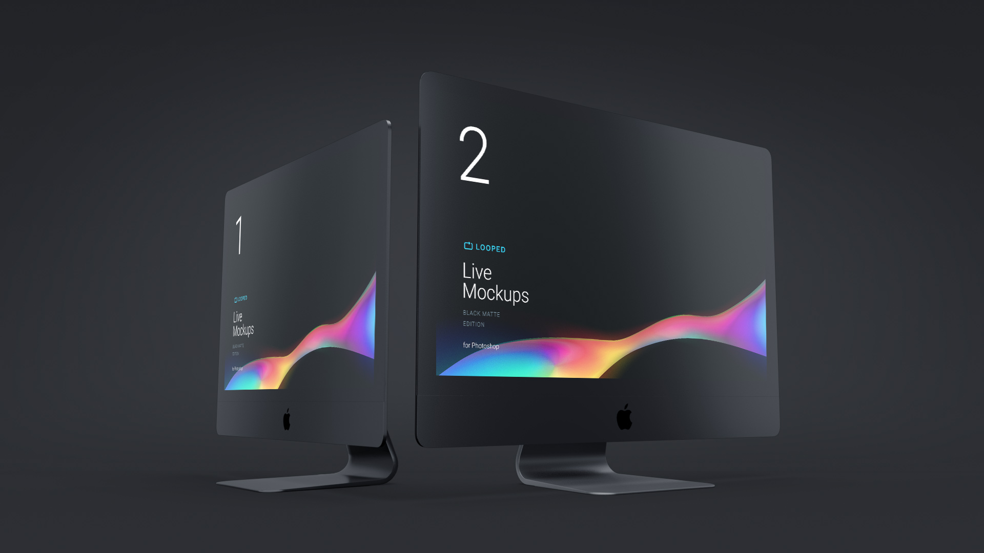 8 Black Clay Apple Devices Mockups