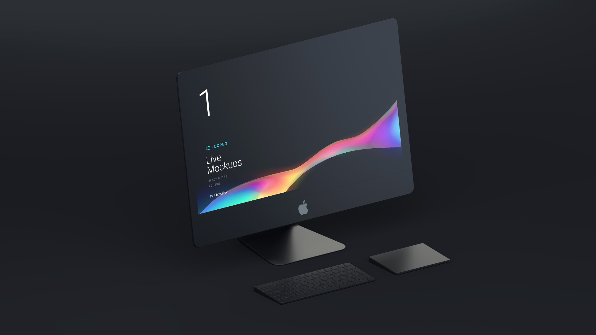 8 Black Clay Apple Devices Mockups