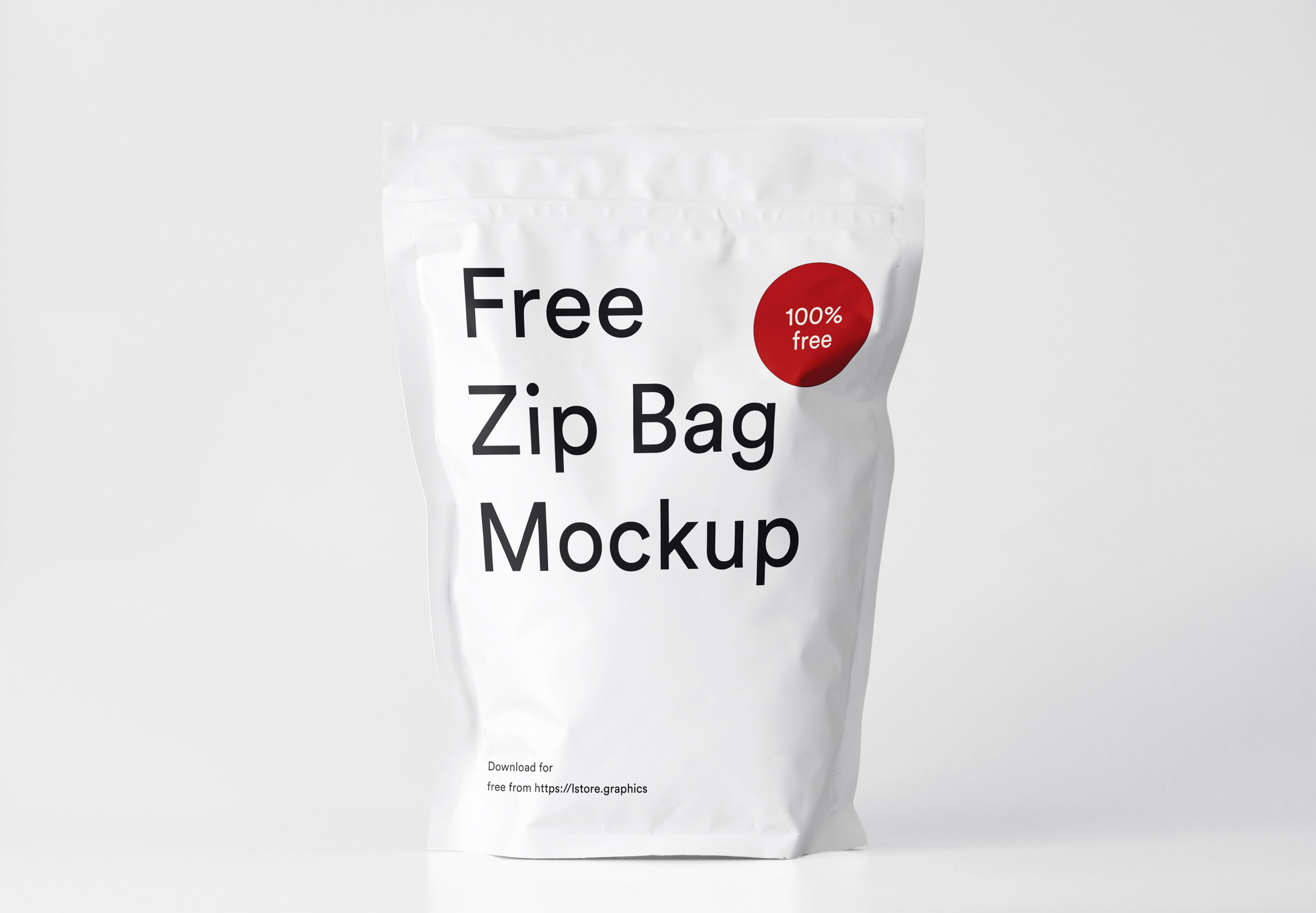 Free Zip Bag Mockup