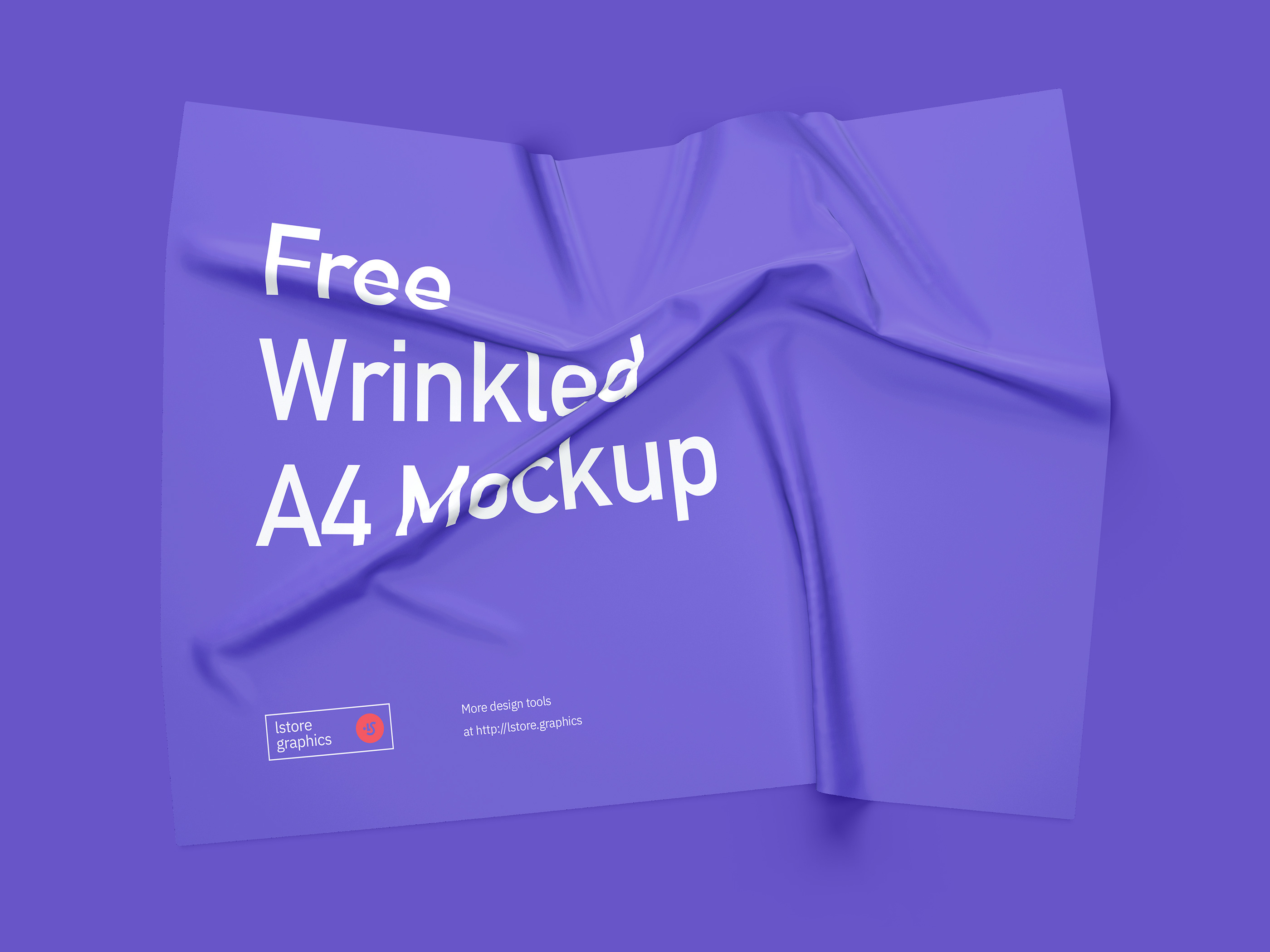Free Transparent Wrinkled A4 Mockup