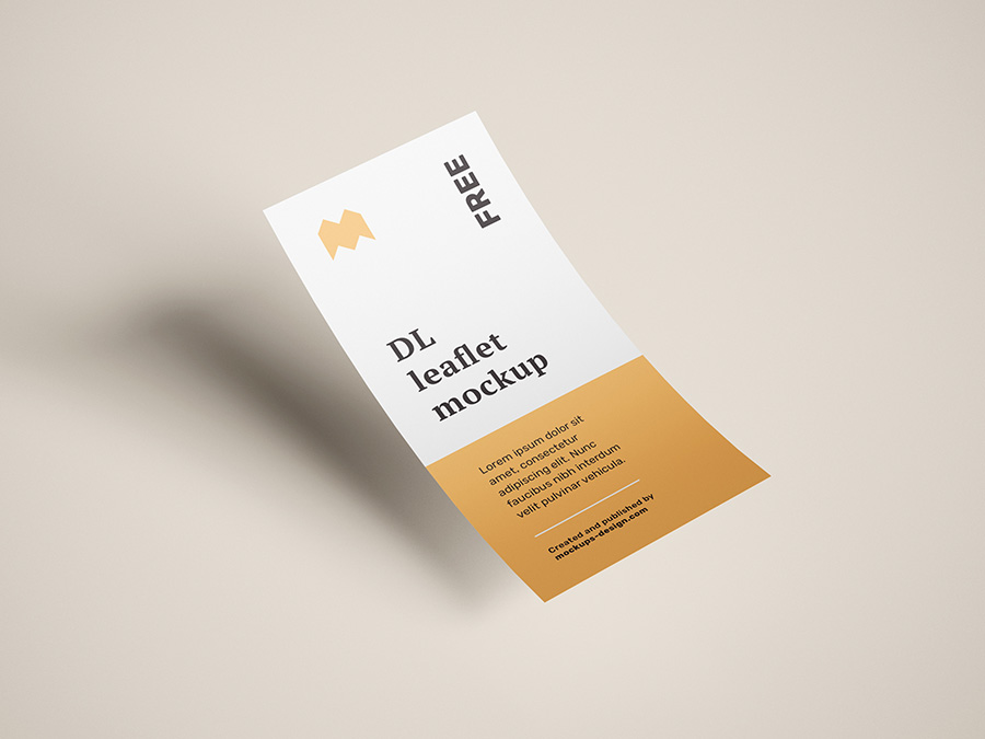 Free flying DL leaflet mockup