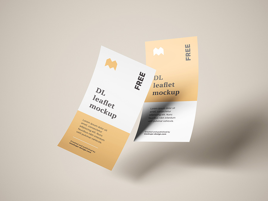 Free flying DL leaflet mockup