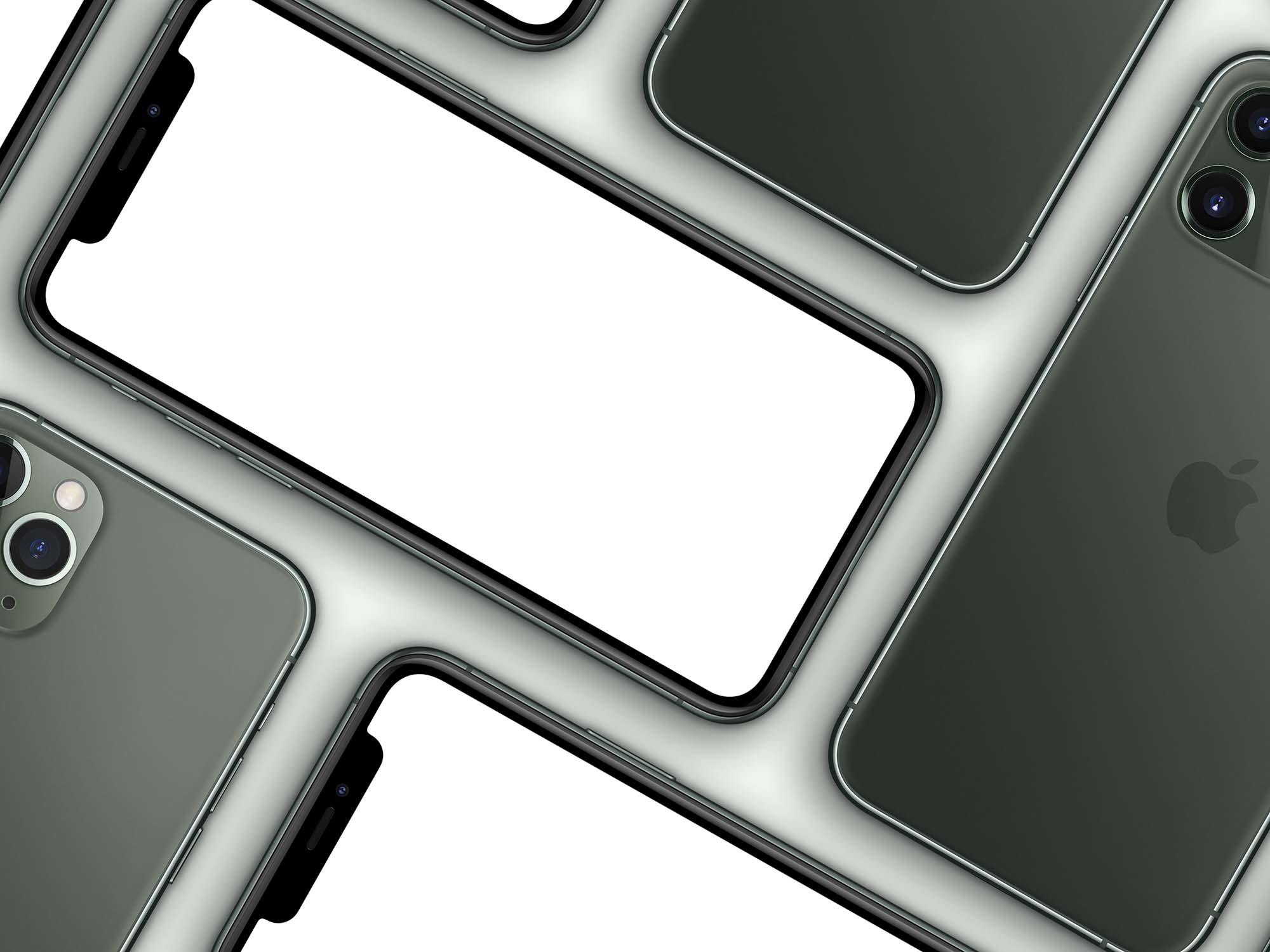 Multiple iPhone 11 Pro Max Mockup 2