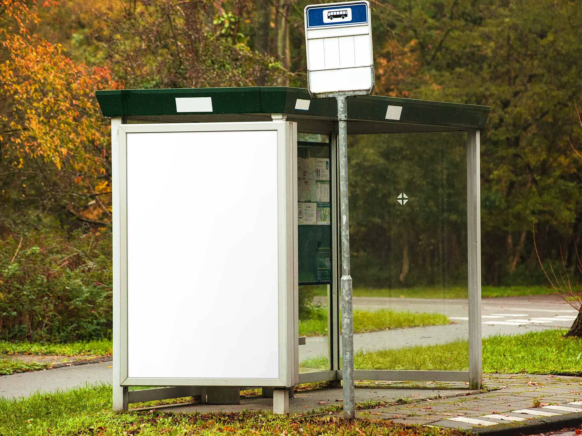 Outdoor Bus Stop Advertising Mockup 2