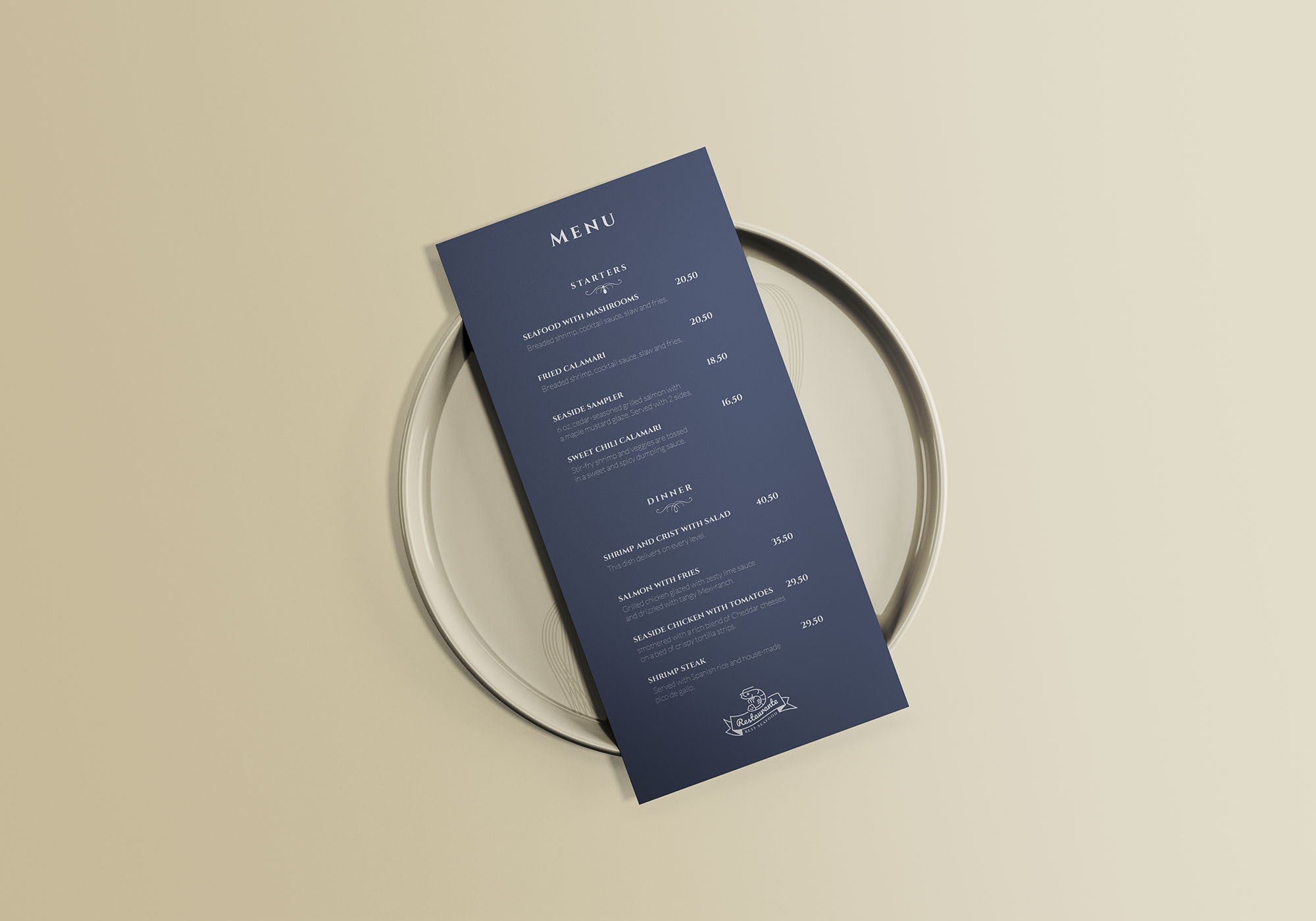 Restaurant Menu Mockup