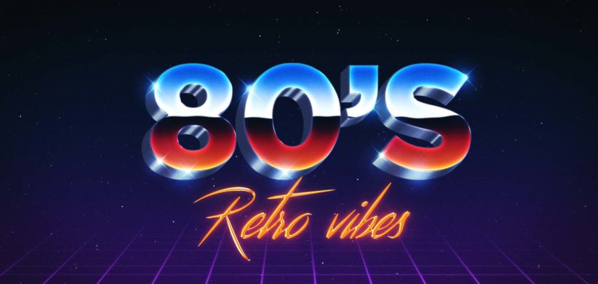 Free PSD 80's style Text Effect Mockup