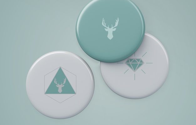 Free PSD badge clip mockup