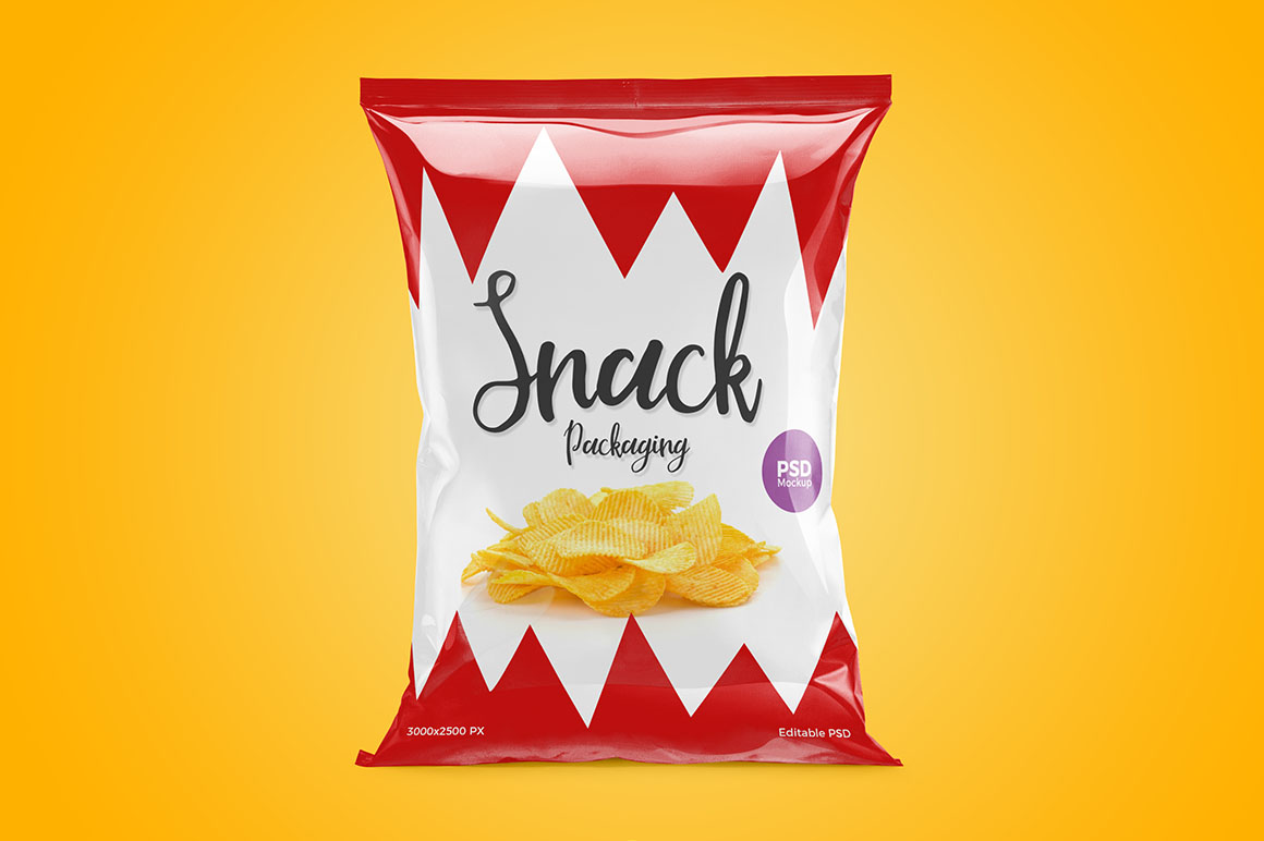 Free PSD Chips Package Mockup