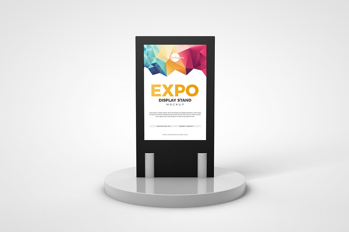 Free PSD Expo Screen Display Stand Mockup