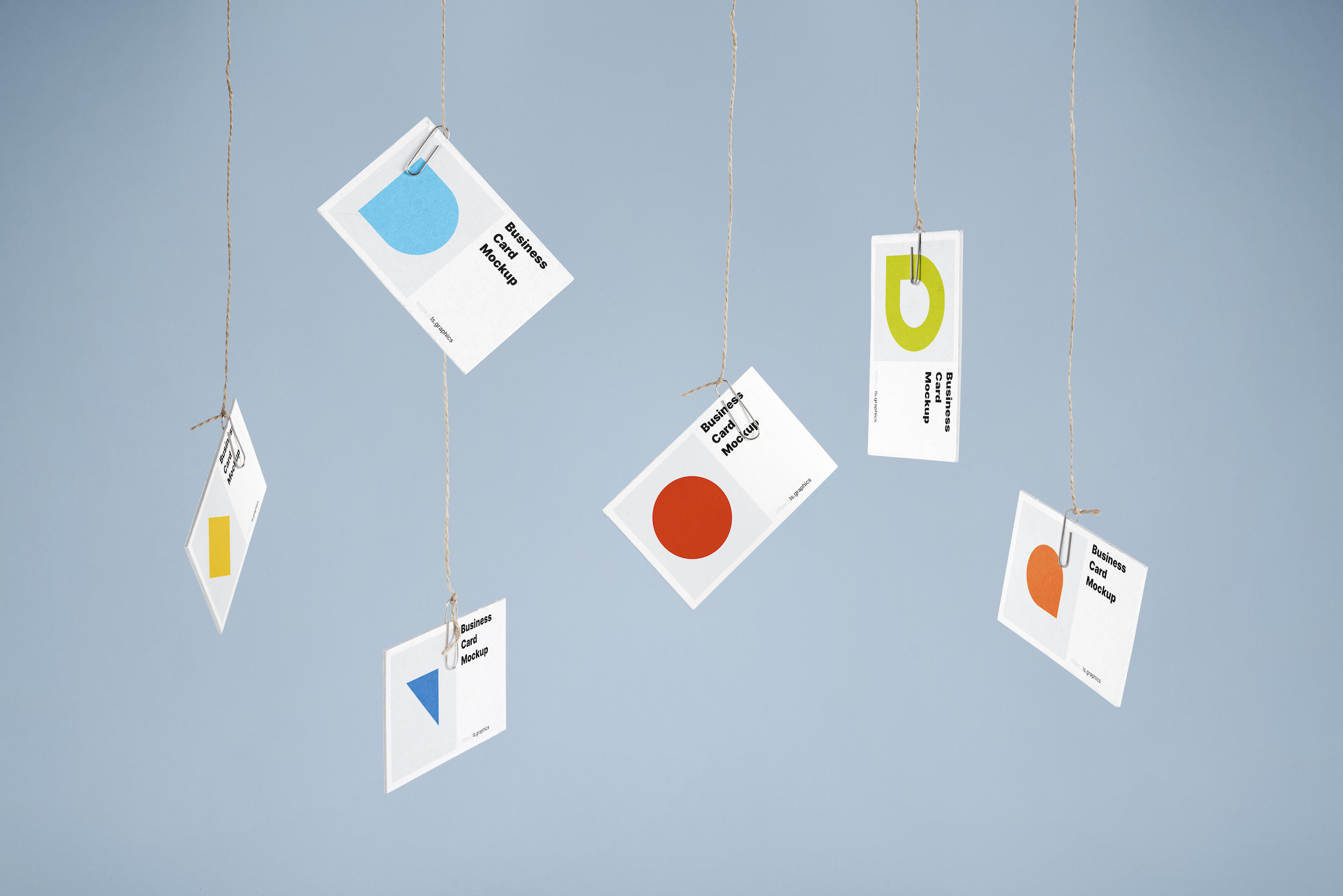 Hanging Business Card Mockup