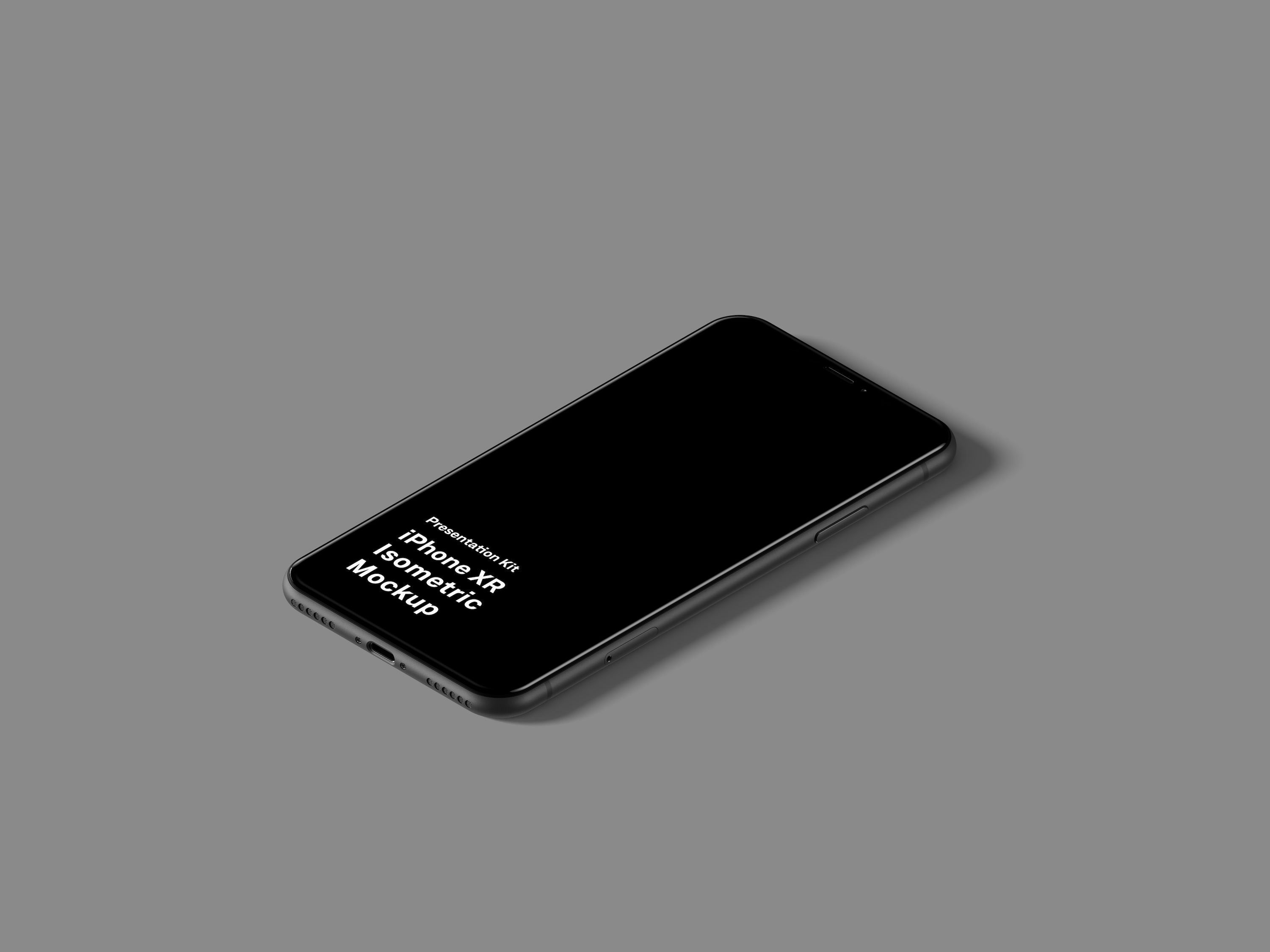 Free Isometric iPhone XR Mockup