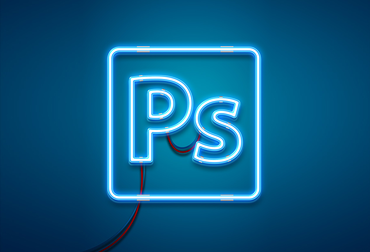 Neon Light Effect Mockup