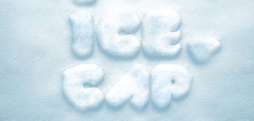 Free PSD snow text effect Mockup