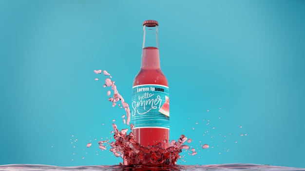 Free PSD Soda Bottle Mockup