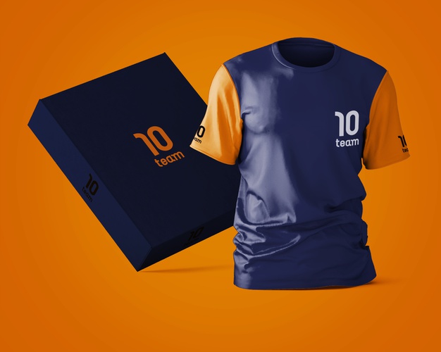 Sports shirt mockup with brand logo Free Psd