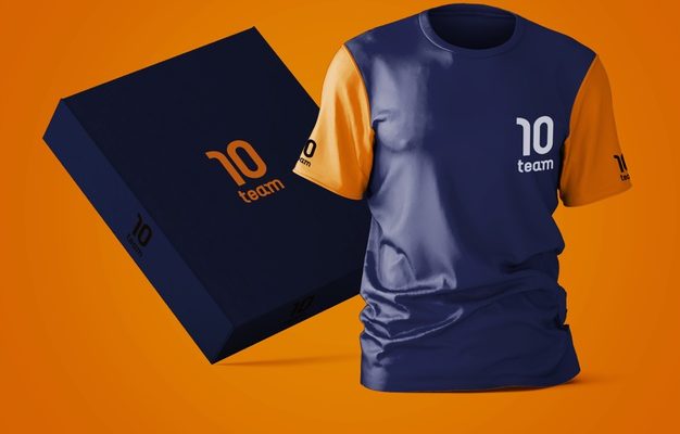 Free PSD tshirt boxing mockup