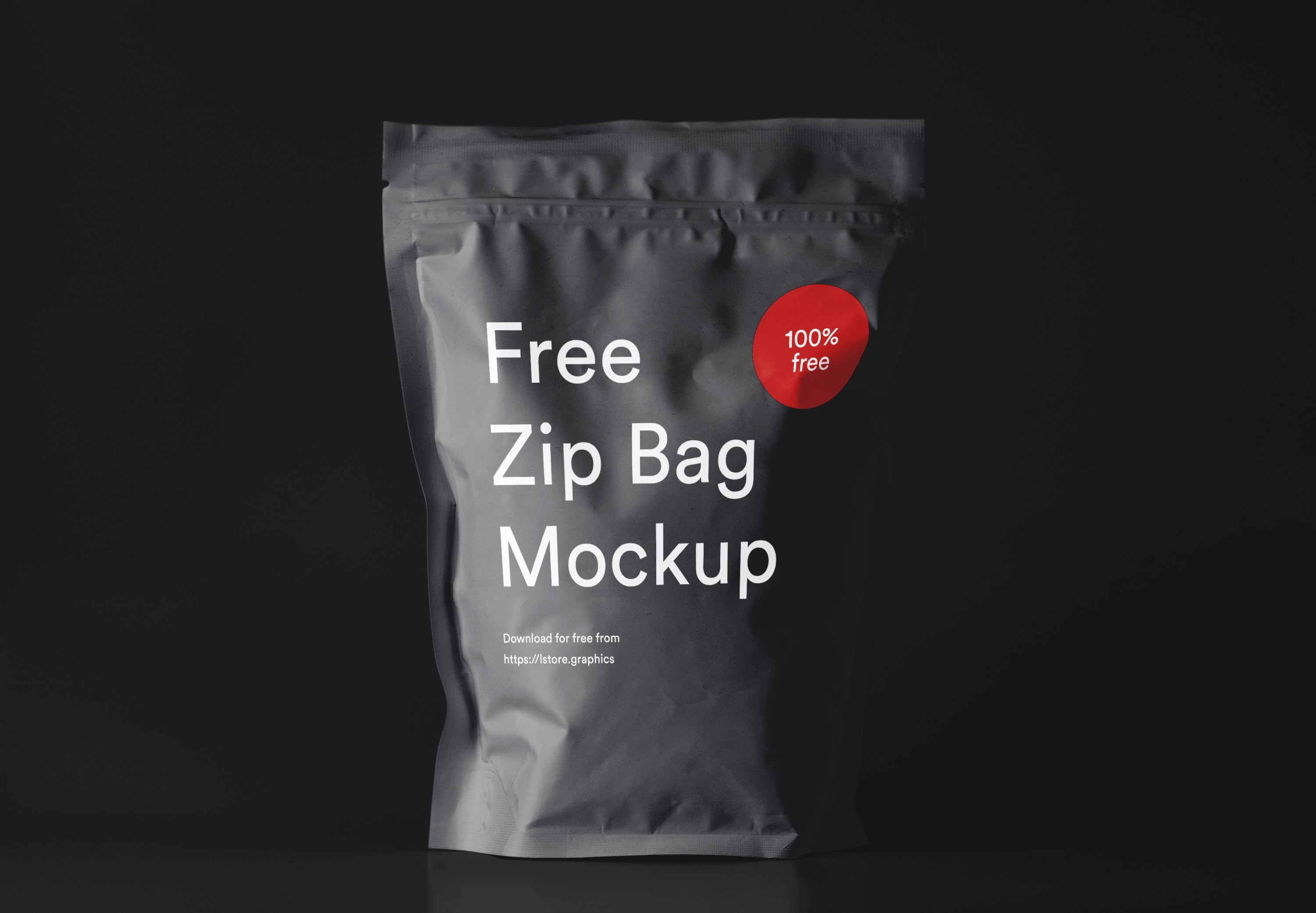 Free Zip Bag Mockup