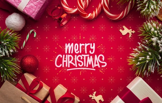 Free PSD Christmas candy and gift boxes Mockup