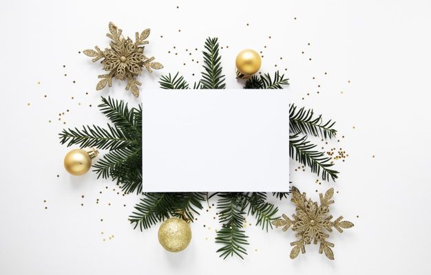 Free PSD Christmas greeting card Mockup