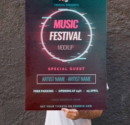 Free PSD event poster Mockup