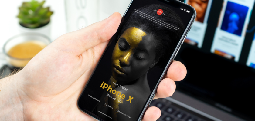 Free PSD iPhone X mockup