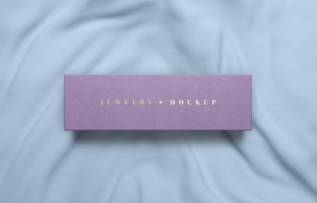 Free PSD jewelry box Mockup