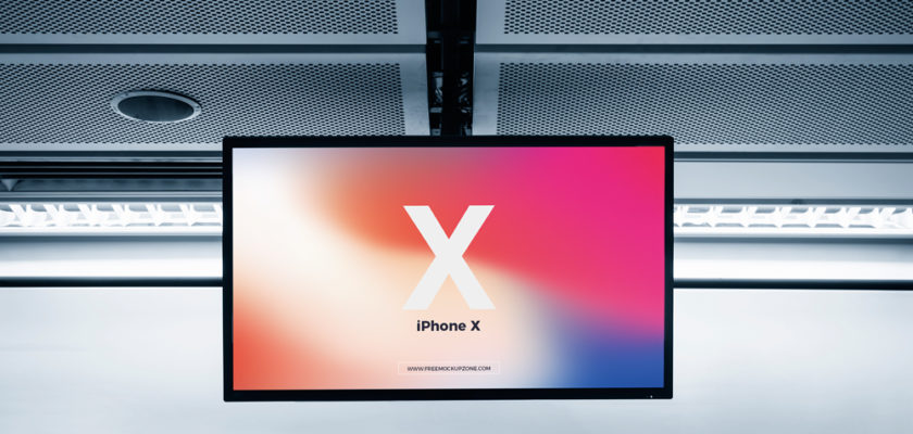 Free PSD LCD display for advertisement Mockup