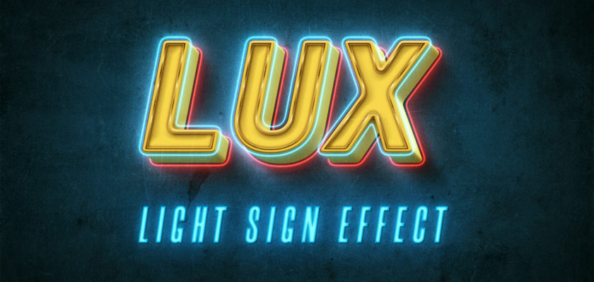 Free PSD Neon sign text Mockup