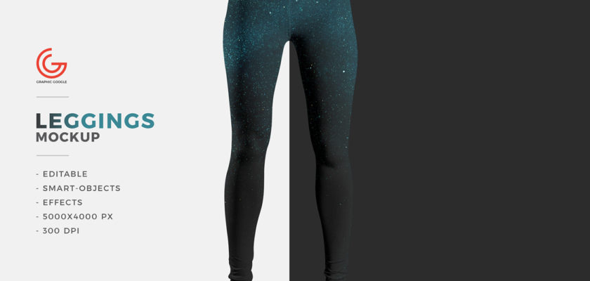 Free PSD style leggings Mockup